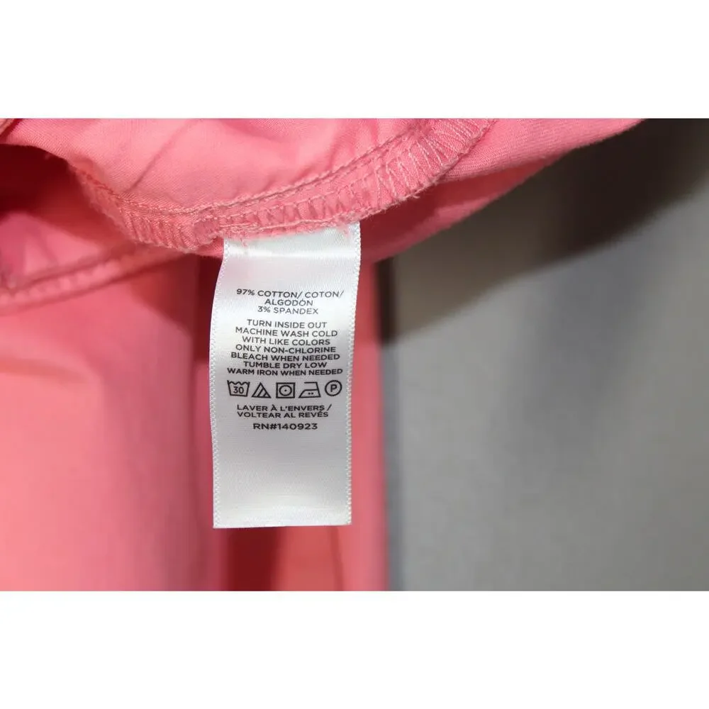 LOFT Monroe Slim Pants Womens 4 Pink Corral Stretch Cotton Chino Career Casual - Picture 4 of 6